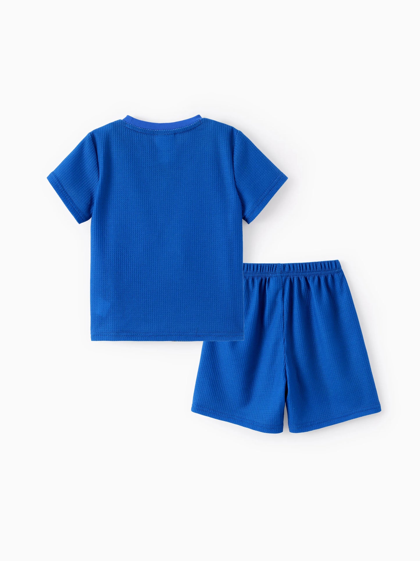 PAW Patrol Toddler Boy 2pcs Chase Waffle Fabric Tee and Shorts Set Blue