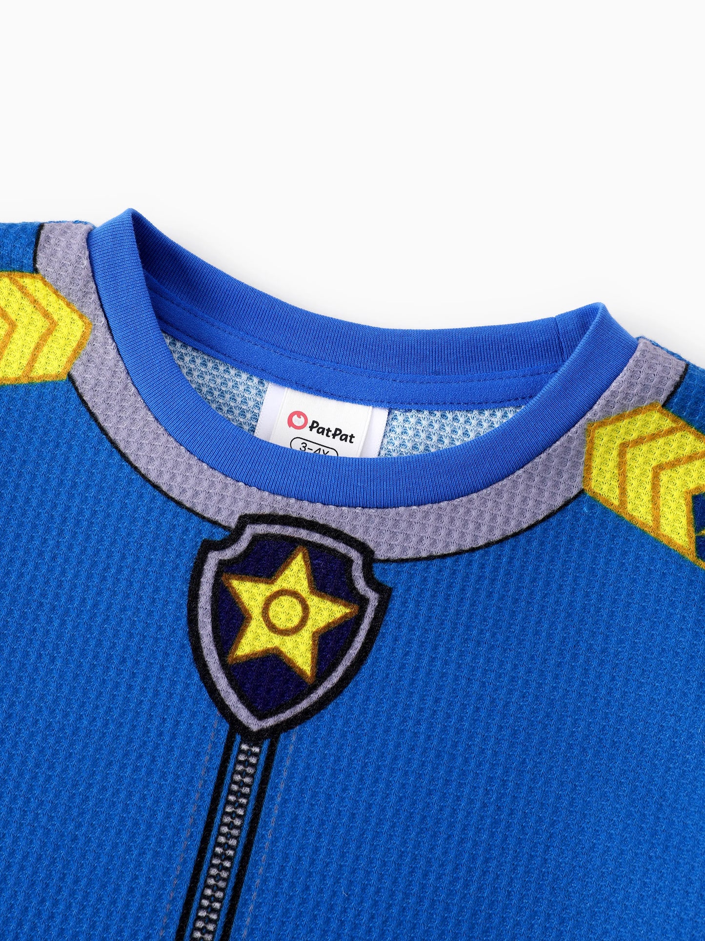 PAW Patrol Toddler Boy 2pcs Chase Waffle Fabric Tee and Shorts Set Blue