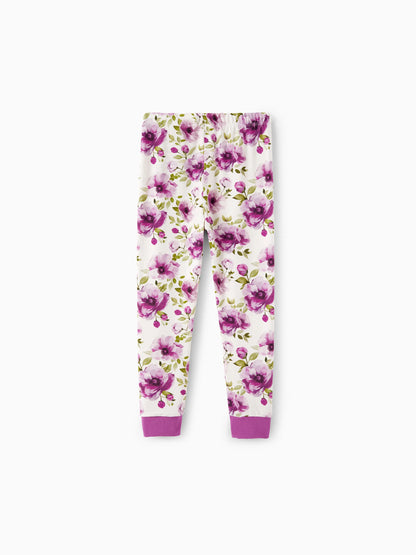 Christmas / Halloween Pajama 2-piece Bamboo Pajamas Set With Childlike Print for Baby / Toddler( Snug-Fitting) Light Purple