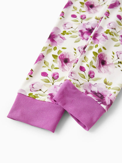 Christmas / Halloween Pajama 2-piece Bamboo Pajamas Set With Childlike Print for Baby / Toddler( Snug-Fitting) Light Purple