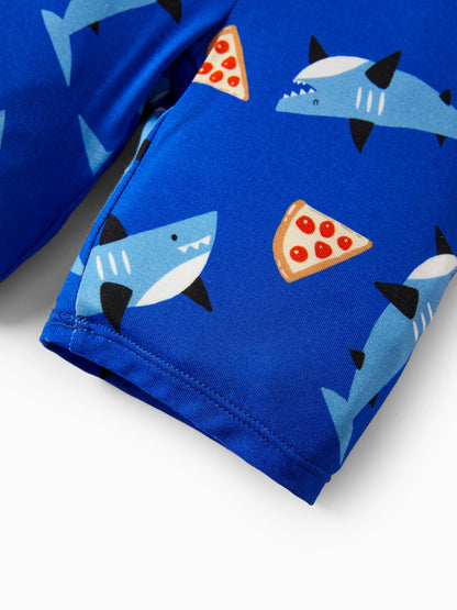 Bamboo Baby/Toddler 2pcs Childlike Printed Snug-Fitting Pajama Sets Sky blue