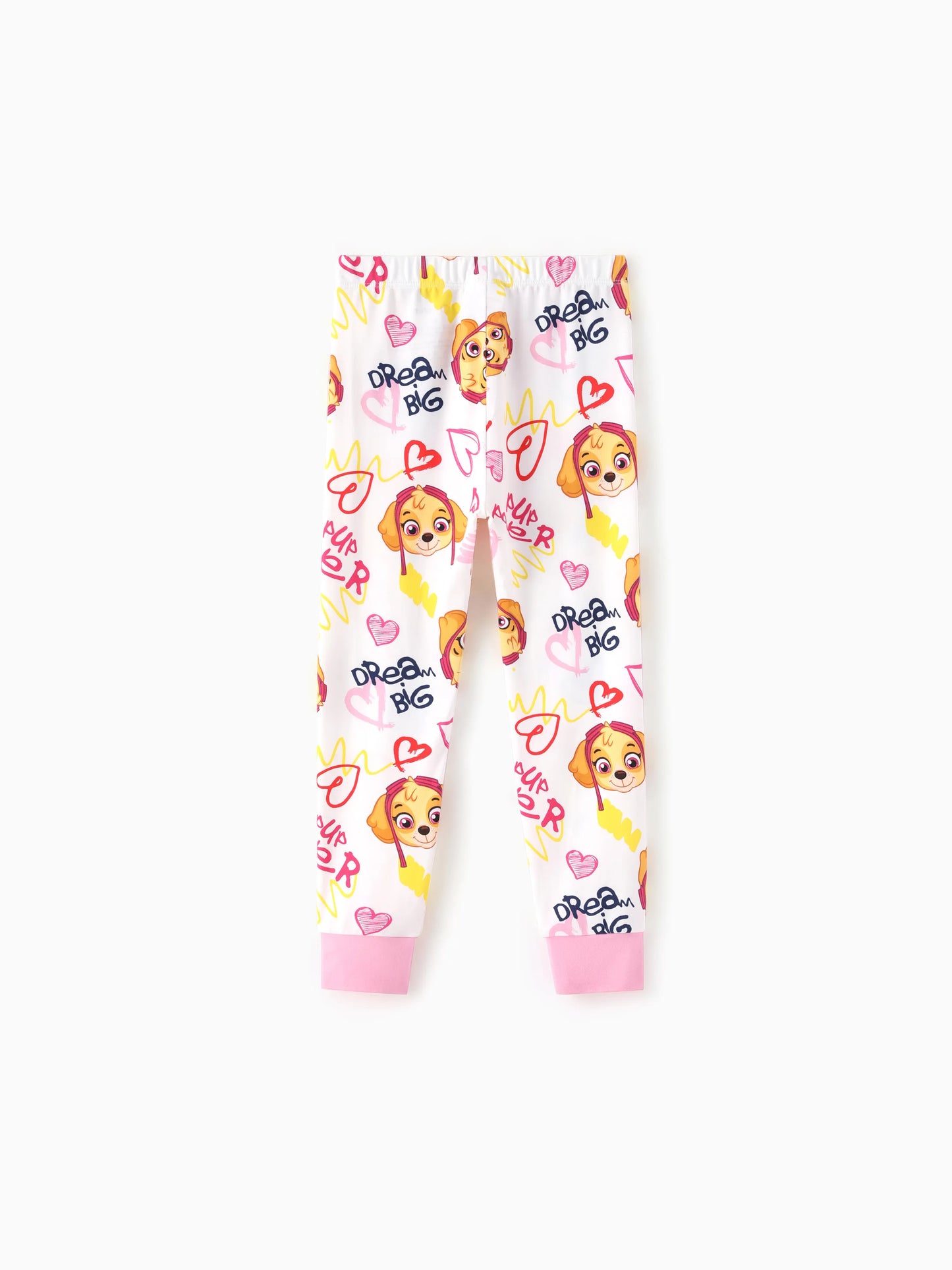 PAW Patrol Toddler Boy Skye 3-Piece Bamboo Pajama Set 2-in-1 Look for 4 Seasons (Snug-Fitting) Pink
