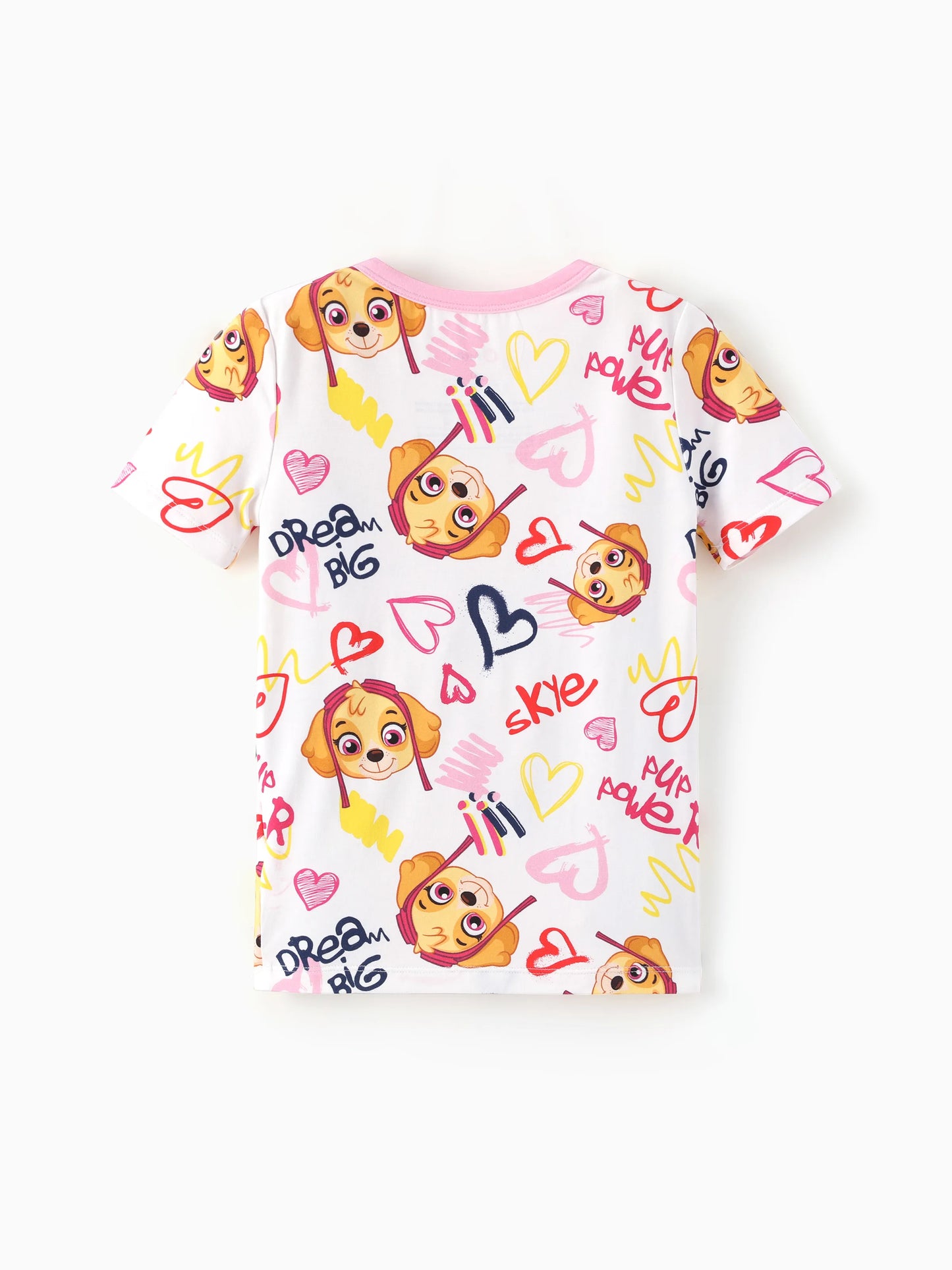 PAW Patrol Toddler Boy Skye 3-Piece Bamboo Pajama Set 2-in-1 Look for 4 Seasons (Snug-Fitting) Pink