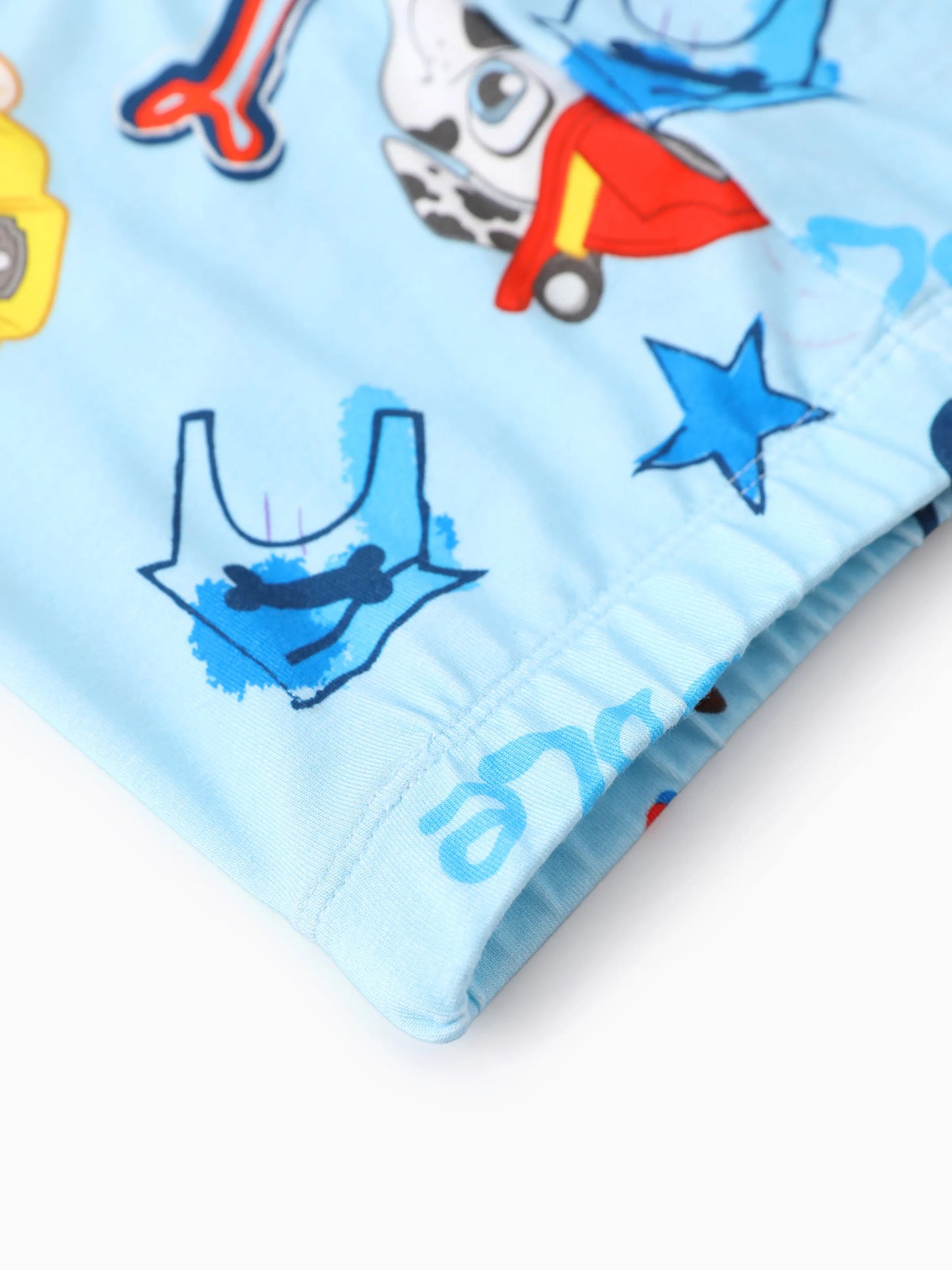 PAW Patrol Toddler Boy Rubble/Marshall 3-Piece Bamboo Pajama Set 2-in-1 Look for 4 Seasons (Snug-Fitting) Blue