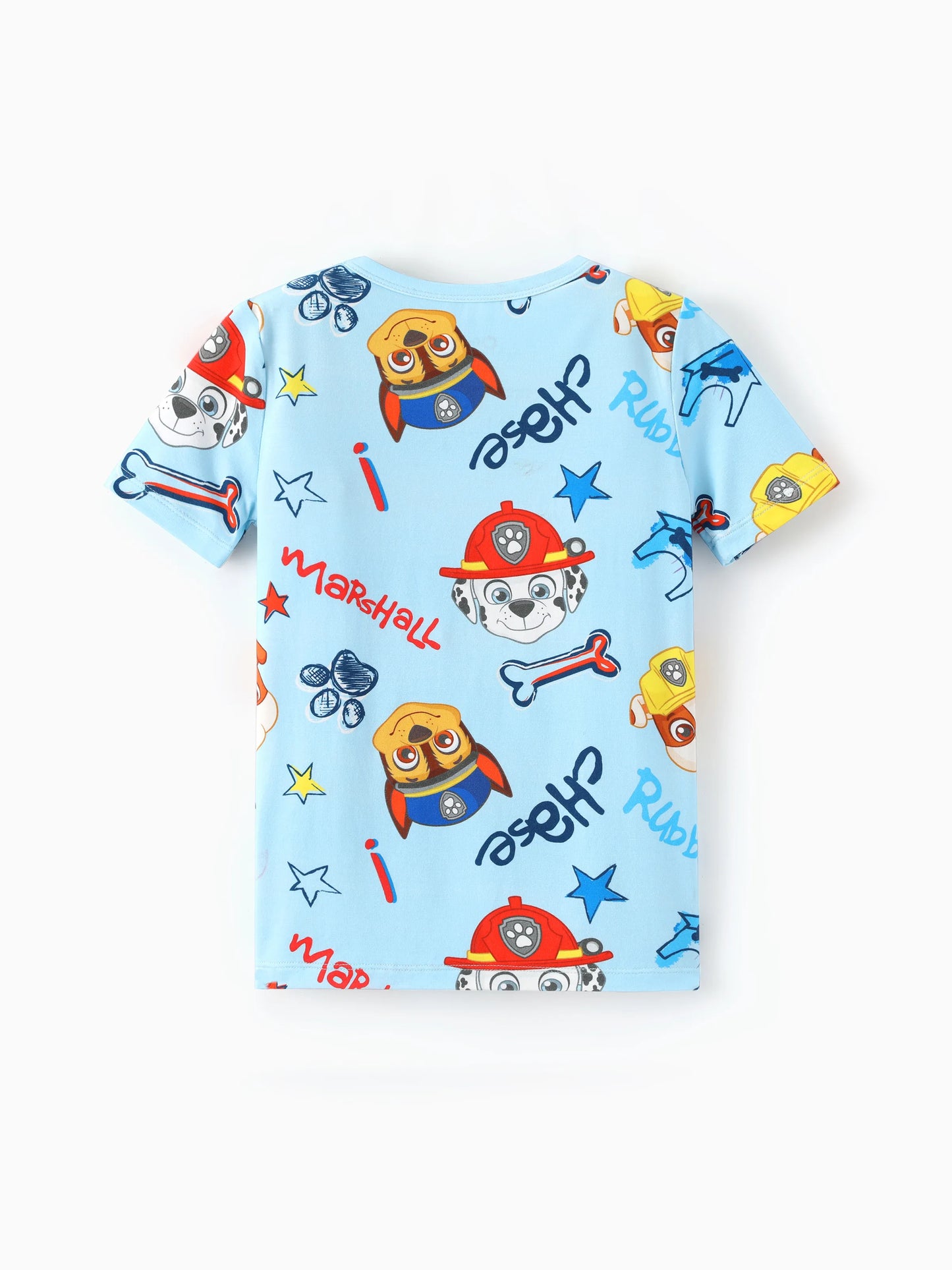 PAW Patrol Toddler Boy Rubble/Marshall 3-Piece Bamboo Pajama Set 2-in-1 Look for 4 Seasons (Snug-Fitting) Blue