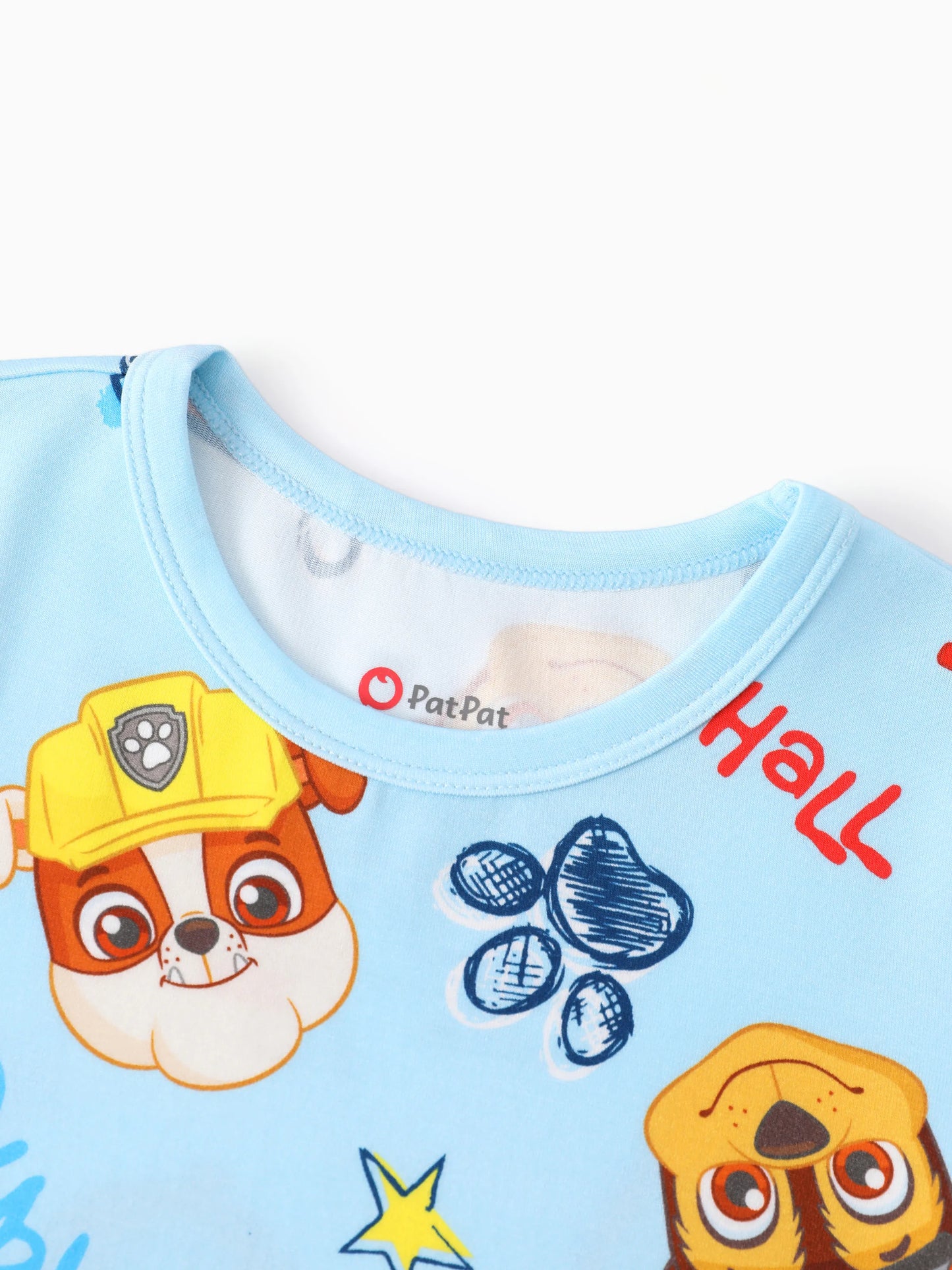 PAW Patrol Toddler Boy Rubble/Marshall 3-Piece Bamboo Pajama Set 2-in-1 Look for 4 Seasons (Snug-Fitting) Blue