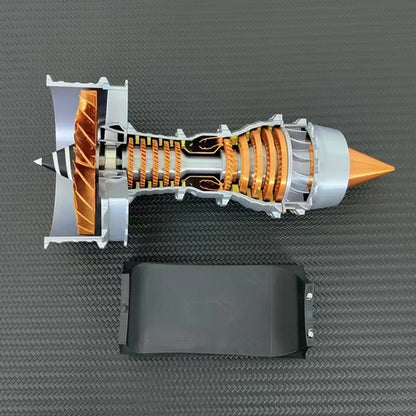 SKYMECHMAN TRENT900 Turbofan Engine Model Kit with LED Light - Turbofan Engine that Works