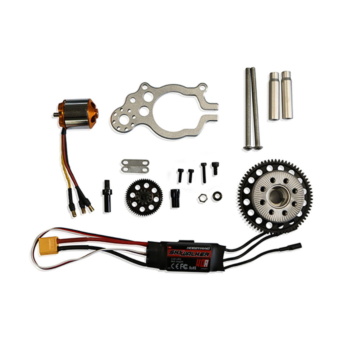 70cc Horizontally Opposed Twin-Cylinder Two-Stroke Air-Cooled Gasoline Engine Model with Electric Starter for Fixed-Wing RC Airplanes