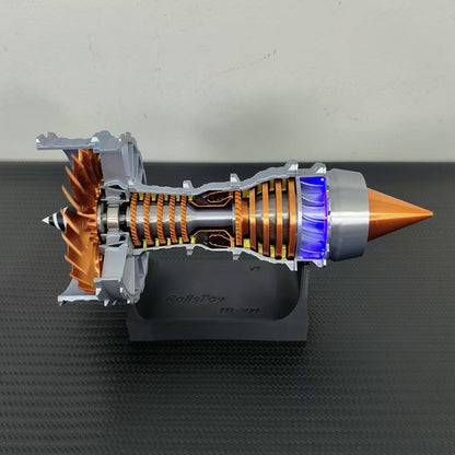 SKYMECHMAN TRENT900 Turbofan Engine Model Kit with LED Light - Turbofan Engine that Works