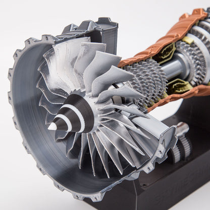 SKYMECH TR900 DIY Functional Turbofan Aero Aircraft Engine 3D Printed Assembly Model Dynamic KIT Version