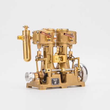 RW-L2 Retro Mini Inline Double Cylinder Steam Engine Model for 70-130cm Steamship