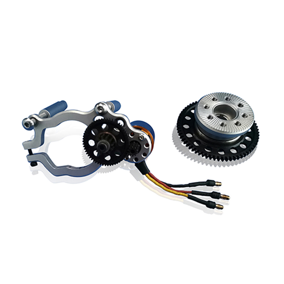70cc Horizontally Opposed Twin-Cylinder Two-Stroke Air-Cooled Gasoline Engine Model with Electric Starter for Fixed-Wing RC Airplanes