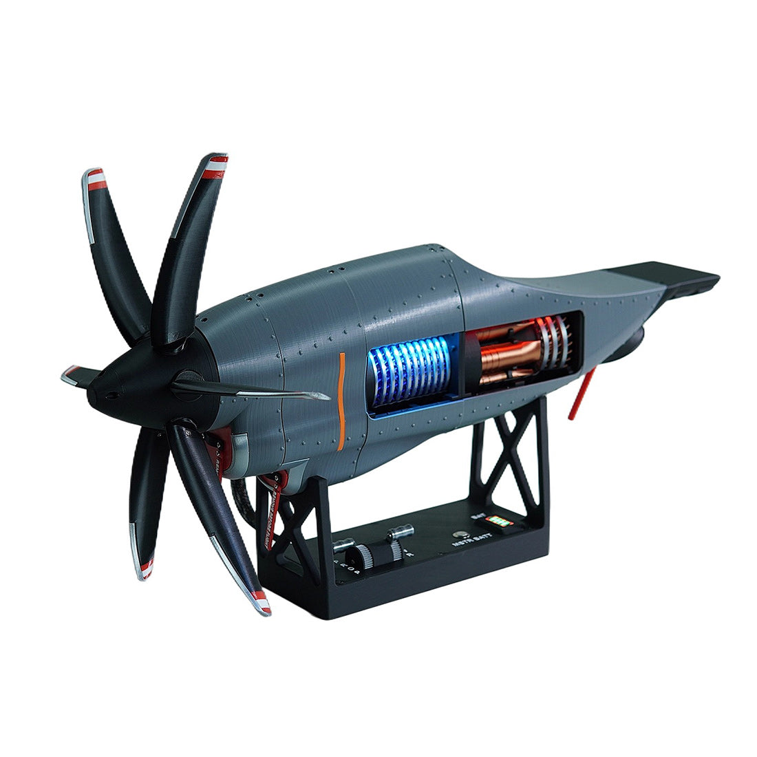 1/6 Scale C130 FMD 3D-Printed Variable-Pitch Turboprop Engine Model, STEM Educational Tool