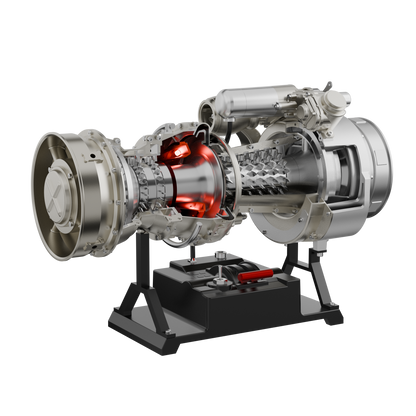 T700 Turboshaft Engine Model Kit that Works - Build Your Own Turboshaft Engine - TECHING 1/4 Metal Simulation Electric Military Helicopter Turboshaft Engine Model DM136