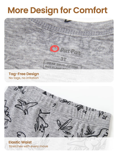 Toddler / Kids 2-piece Pajamas With Animal Print ( Snug-Fitting ) Grey