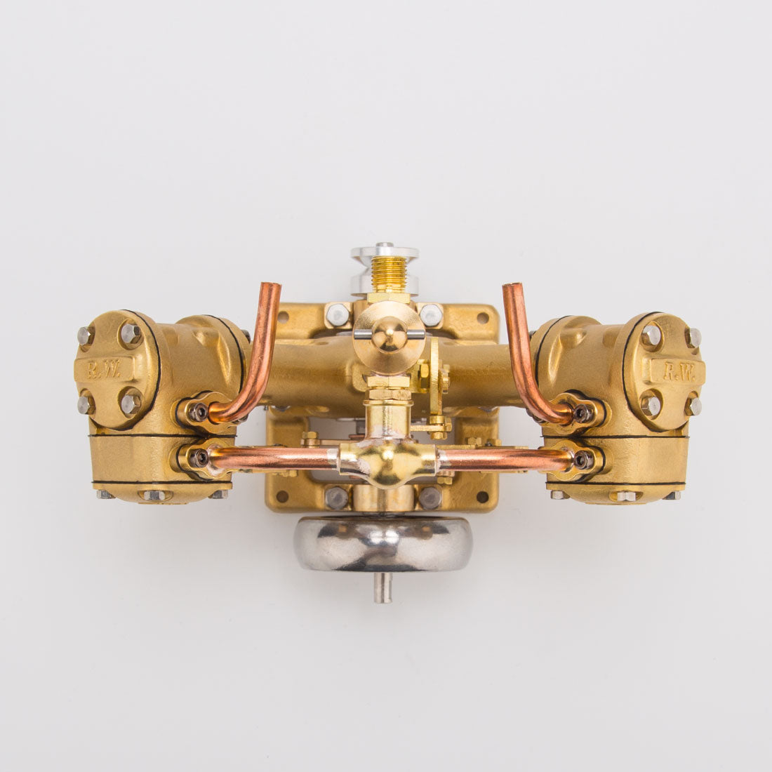 RW-V2 Mini V-Shape Double Cylinder Steam Engine Model for 70-130cm Steamship