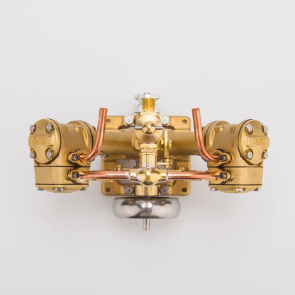RW-V2 Mini V-Shape Double Cylinder Steam Engine Model for 70-130cm Steamship