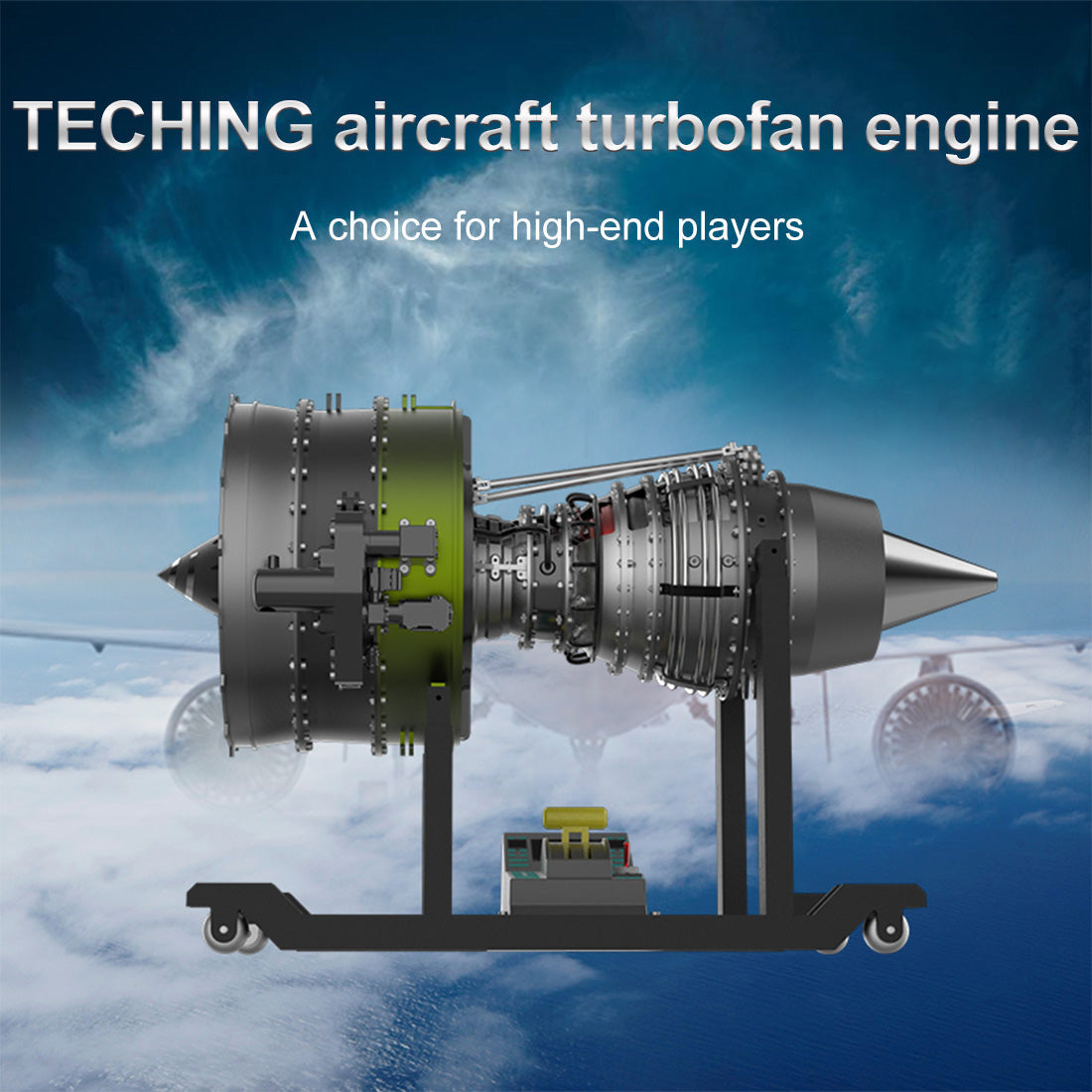 Turbofan Engine Model Kit that Works - Build Your Own Turbofan Engine - TECHING 1/10 Full Metal Dual-Spool Turbofan Engine Aircraft Jet Engine Model 1000+Pcs