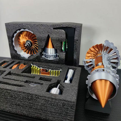 SKYMECHMAN TRENT900 Turbofan Engine Model Kit with LED Light - Turbofan Engine that Works