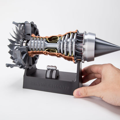SKYMECH TR900 DIY Functional Turbofan Aero Aircraft Engine 3D Printed Assembly Model Dynamic KIT Version