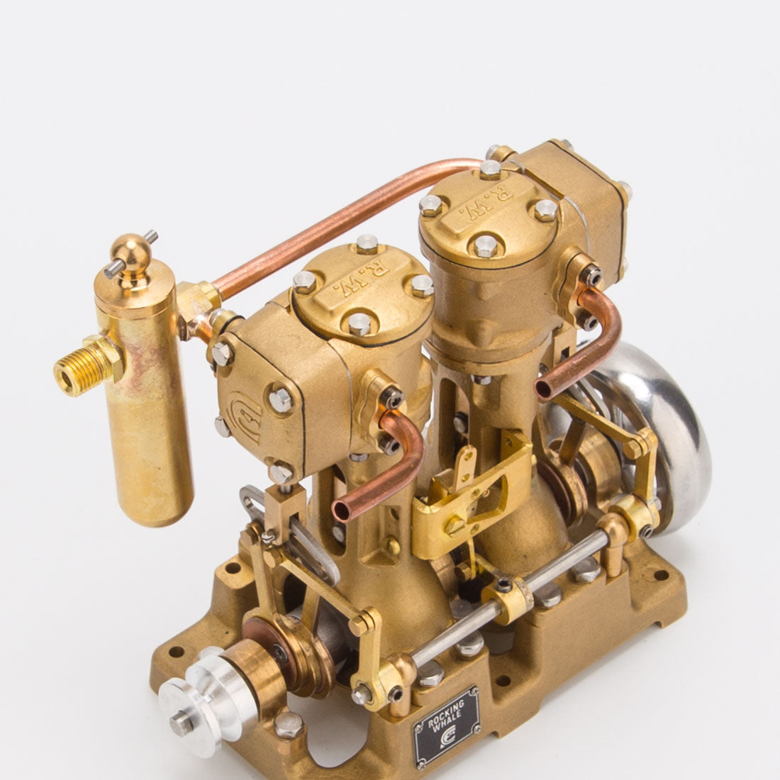 RW-L2 Retro Mini Inline Double Cylinder Steam Engine Model for 70-130cm Steamship