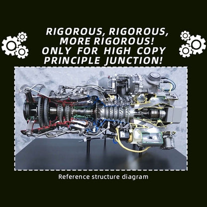 T700 Turboshaft Engine Model Kit that Works - Build Your Own Turboshaft Engine - TECHING 1/4 Metal Simulation Electric Military Helicopter Turboshaft Engine Model DM136
