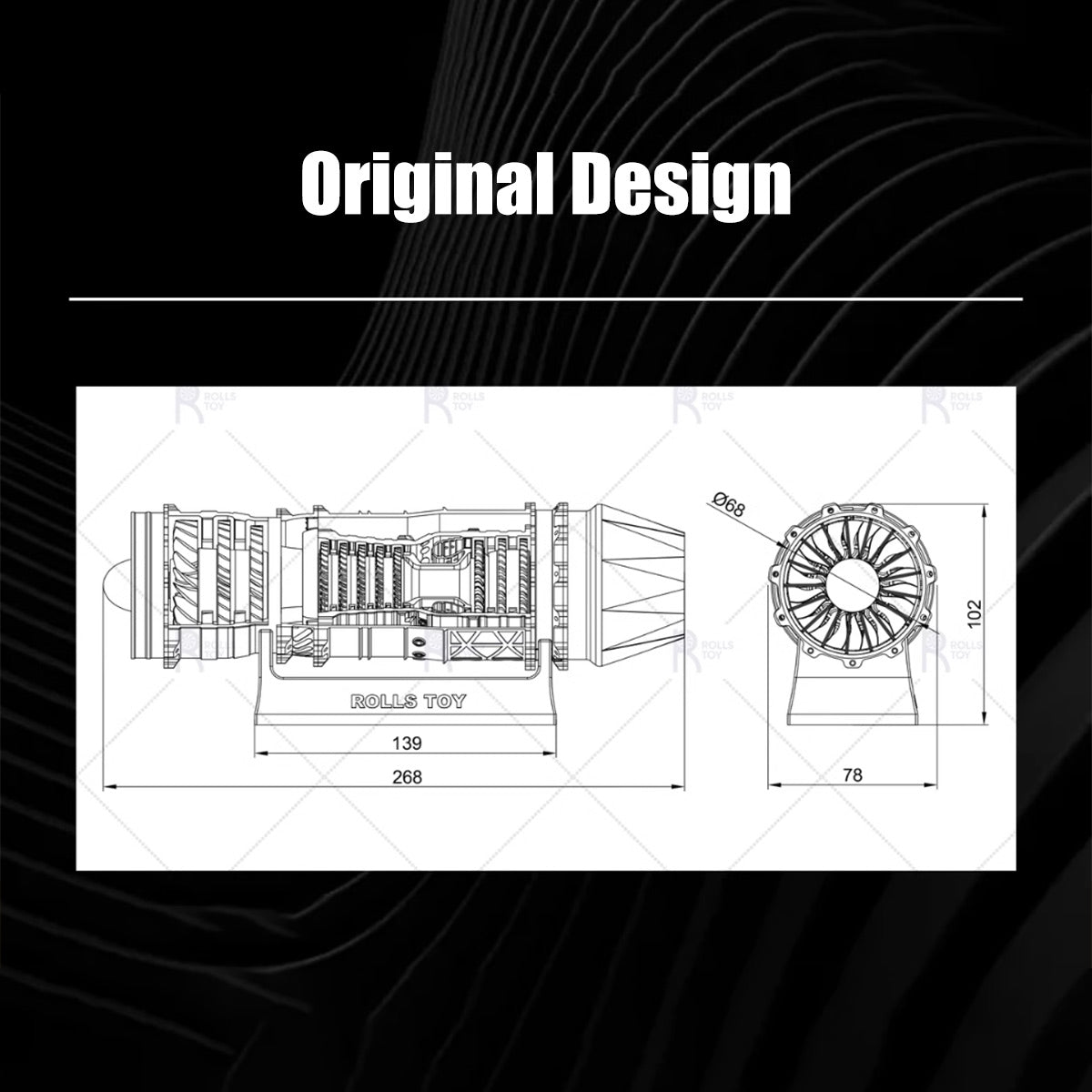 SKYMECHMAN 1/18 WS-15 Turbofan Engine Model Kit-Build Your Own Turbofan Engine that Works