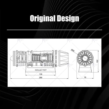 SKYMECHMAN 1/18 WS-15 Turbofan Engine Model Kit-Build Your Own Turbofan Engine that Works