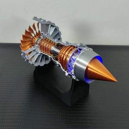 SKYMECHMAN TRENT900 Turbofan Engine Model Kit with LED Light - Turbofan Engine that Works