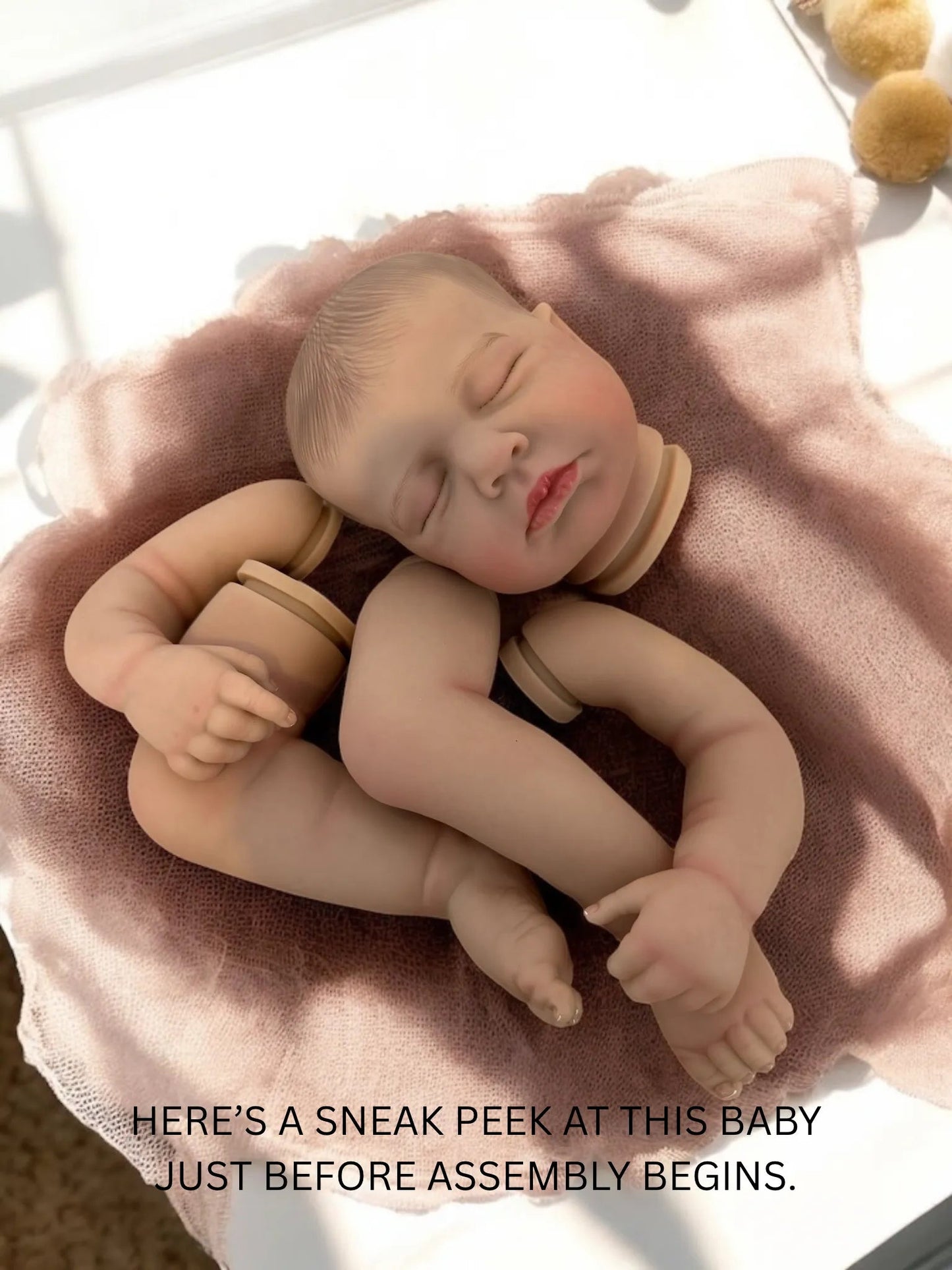 Layla – Realistic Closed-Eyed Reborn Baby Girl Doll | Handcrafted Newborn from the UK