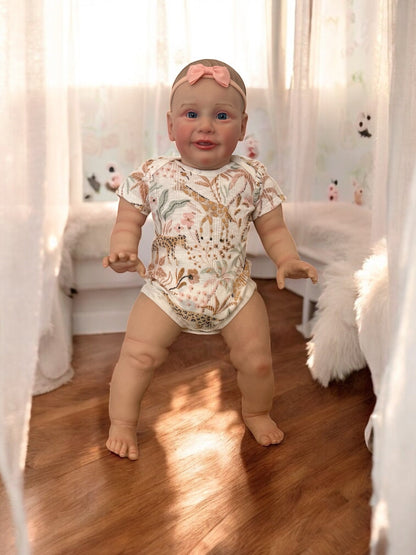 Posie – Open Eyed Standing Reborn Toddler Doll | Realistic Awake Girl – Crafted with Care in the UK