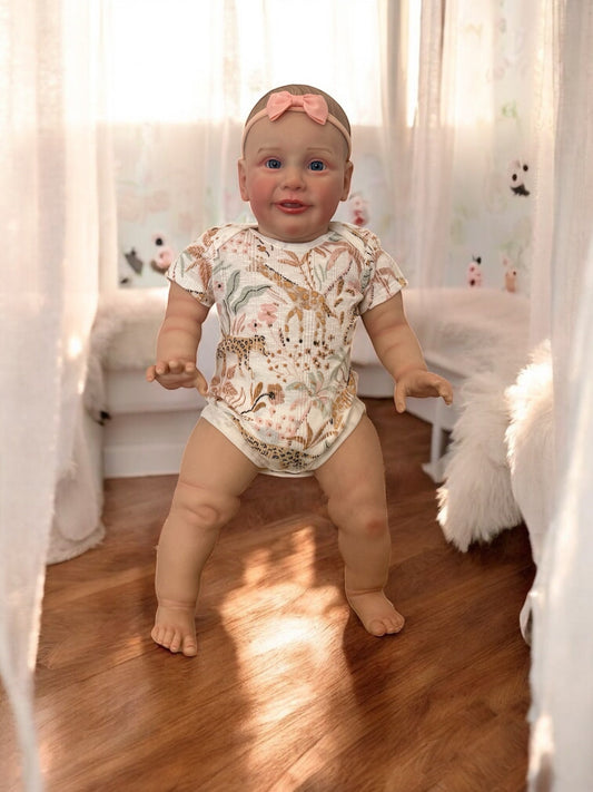 Posie – Open Eyed Standing Reborn Toddler Doll | Realistic Awake Girl – Crafted with Care in the UK
