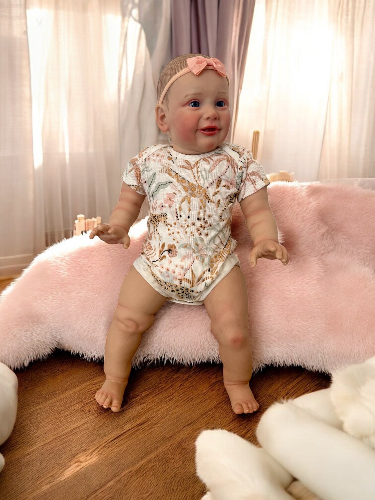 Posie – Open Eyed Standing Reborn Toddler Doll | Realistic Awake Girl – Crafted with Care in the UK