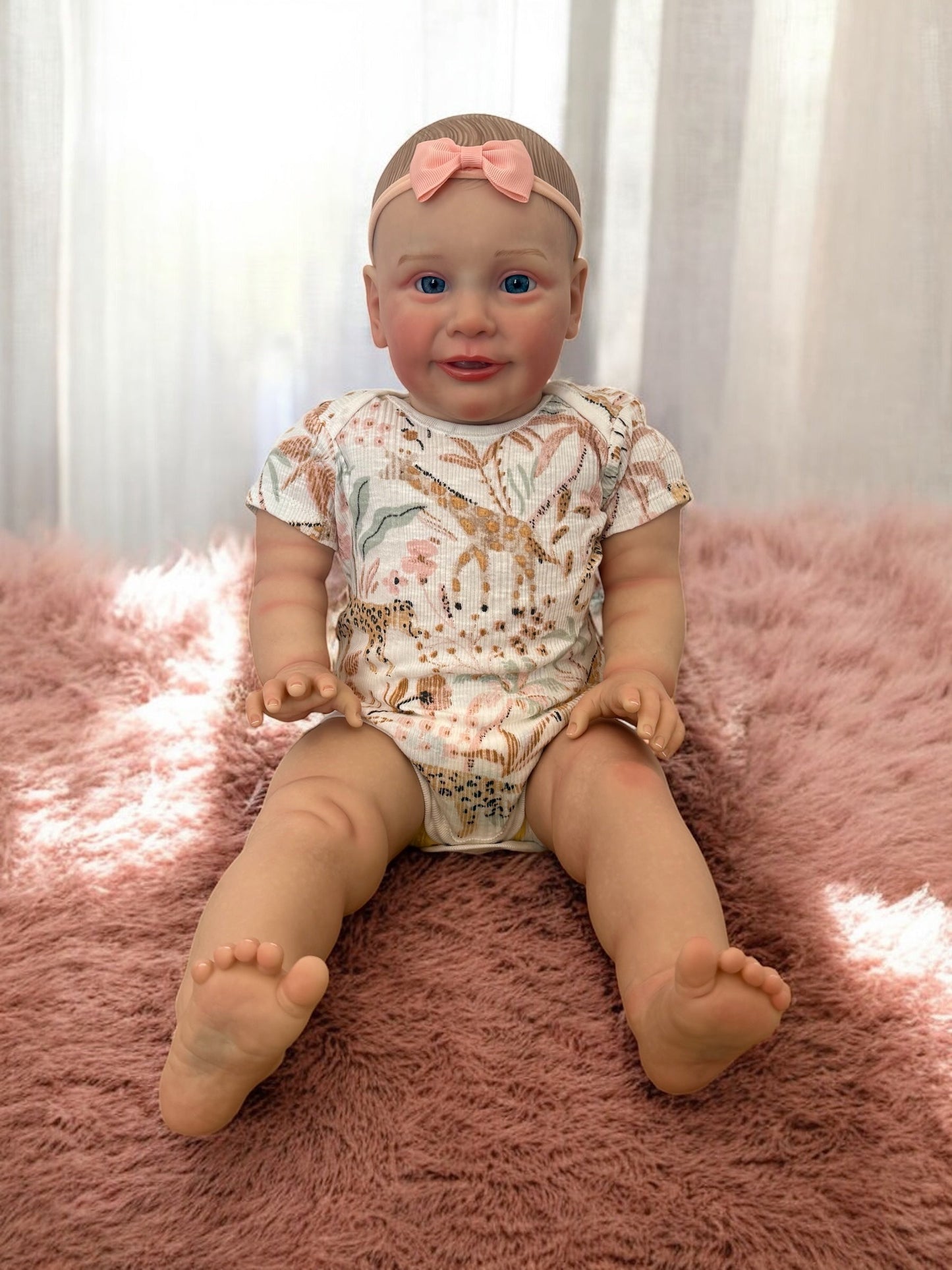 Posie – Open Eyed Standing Reborn Toddler Doll | Realistic Awake Girl – Crafted with Care in the UK