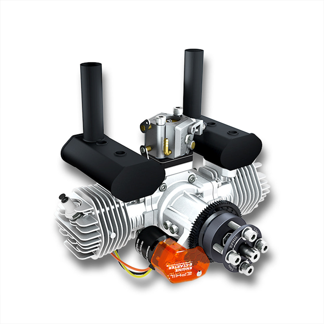 EPHIL XG-40cc-T Two-Stroke Twin-Cylinders Horizontally Opposed Gasoline Engine Model for Fixed-Wing Aircraft Models