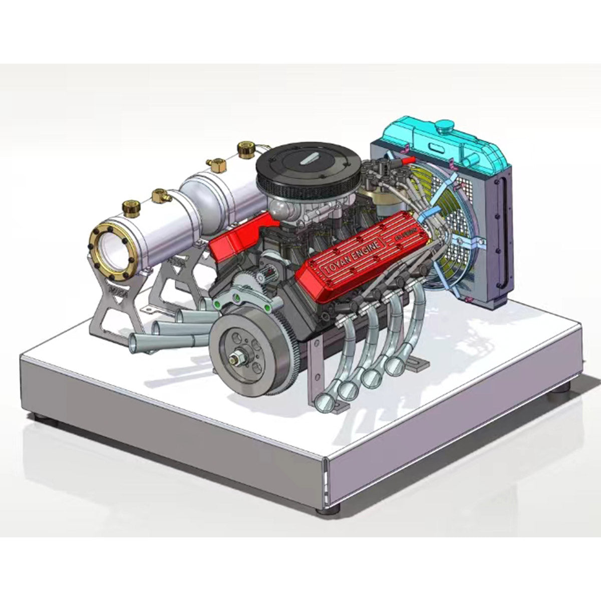TOYAN FS-V800WGPC V8 Engine With Starter Kit, Stand and Accessories-One Key Start