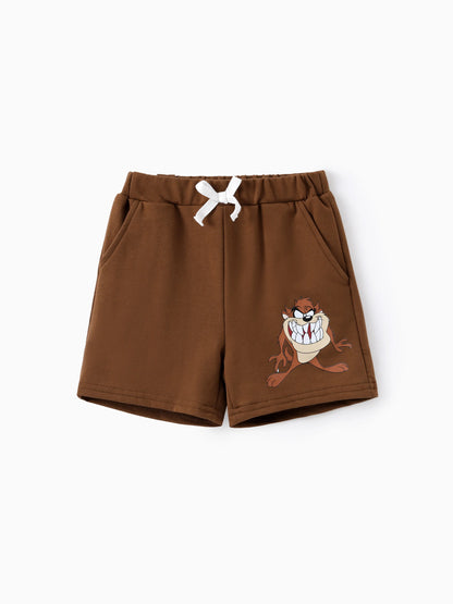 Looney Tunes Toddler Boys 2pcs Character Print Tee with Shorts Set Brown
