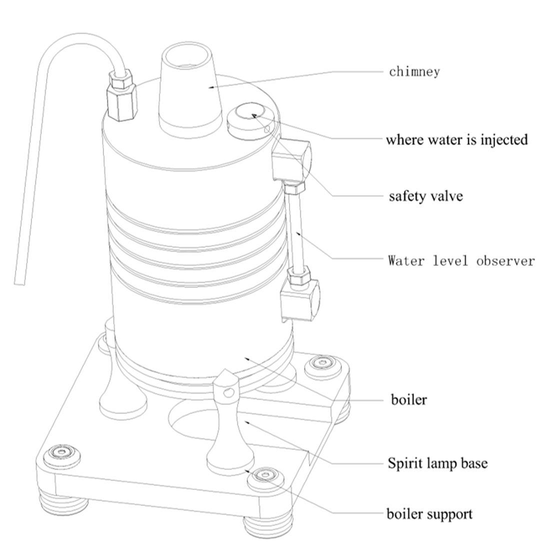210ml Vertical Steam Boiler Model for Steam Engine, RC Cars & Ships