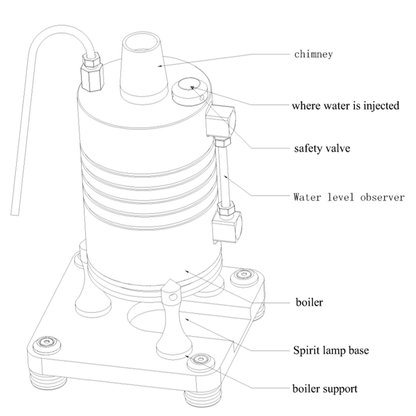 210ml Vertical Steam Boiler Model for Steam Engine, RC Cars & Ships