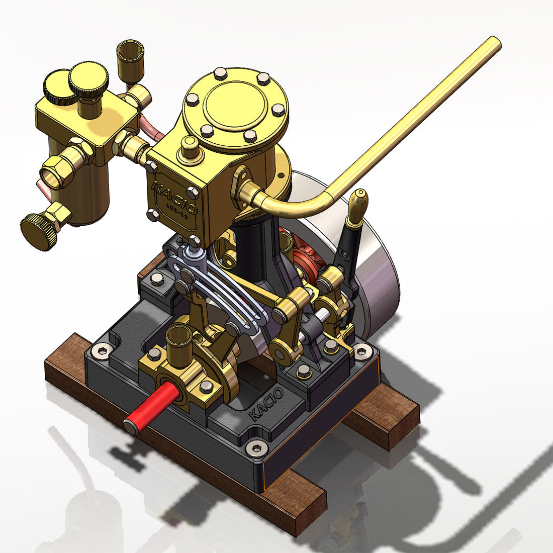 KACIO LS1-14 Single Cylinder Reciprocating Steam Engine Model for Model Ship Model Boat Above 60cm