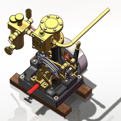 KACIO LS1-14 Single Cylinder Reciprocating Steam Engine Model for Model Ship Model Boat Above 60cm