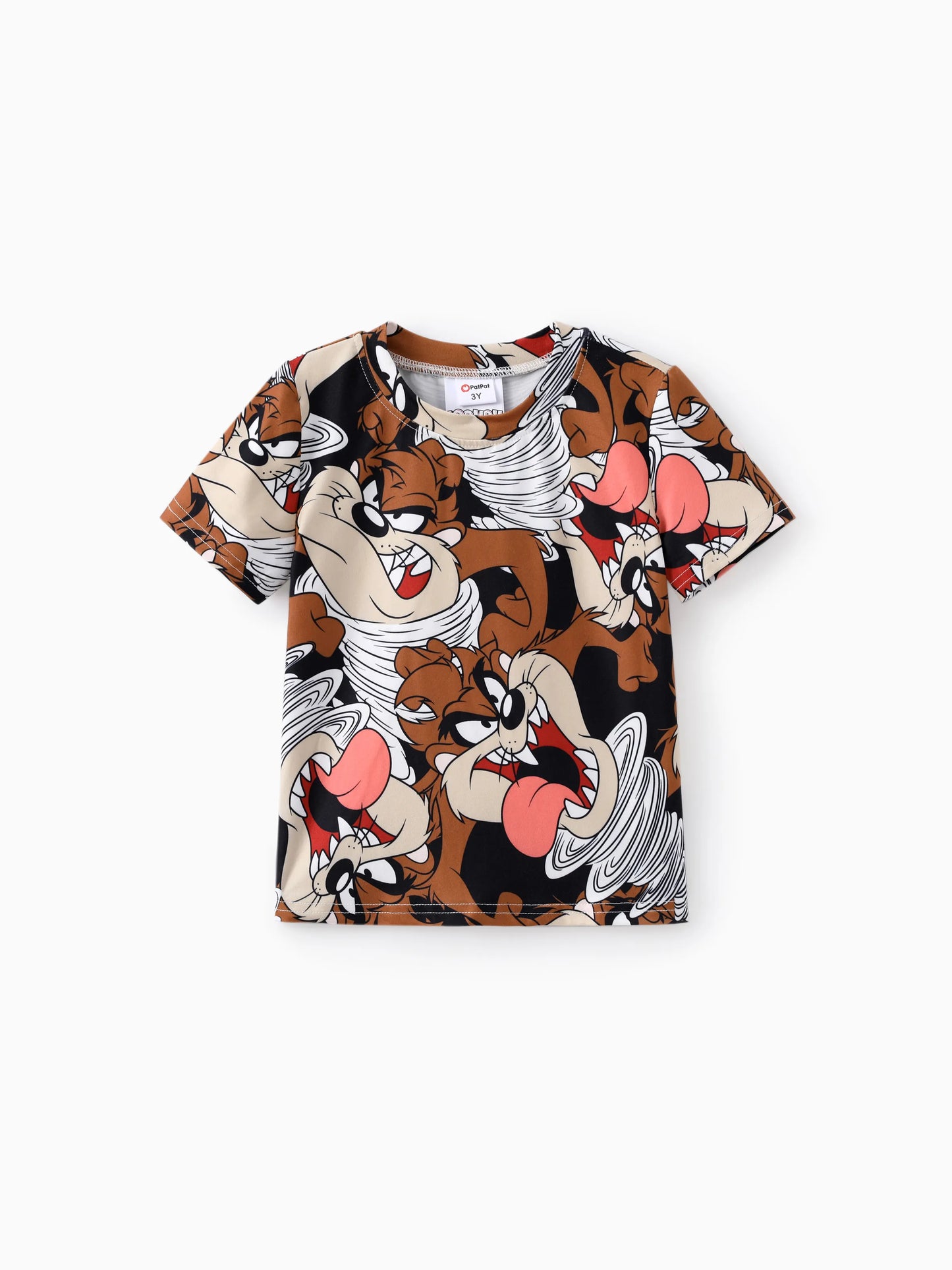 Looney Tunes Toddler Boys 2pcs Character Print Tee with Shorts Set Brown