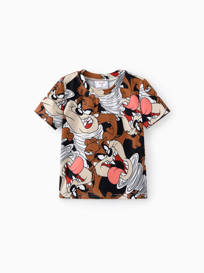 Looney Tunes Toddler Boys 2pcs Character Print Tee with Shorts Set Brown