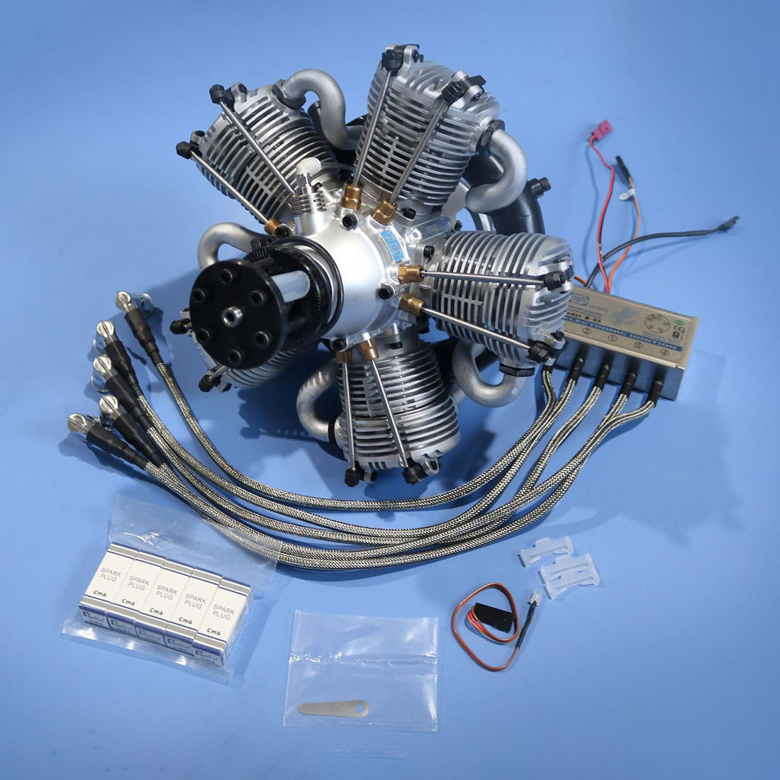 NGH GF150R5 150cc Radial Engine Five-cylinder Four-stroke Air-cooled Gasoline Engine Model for Fixed-Wing RC Airplanes