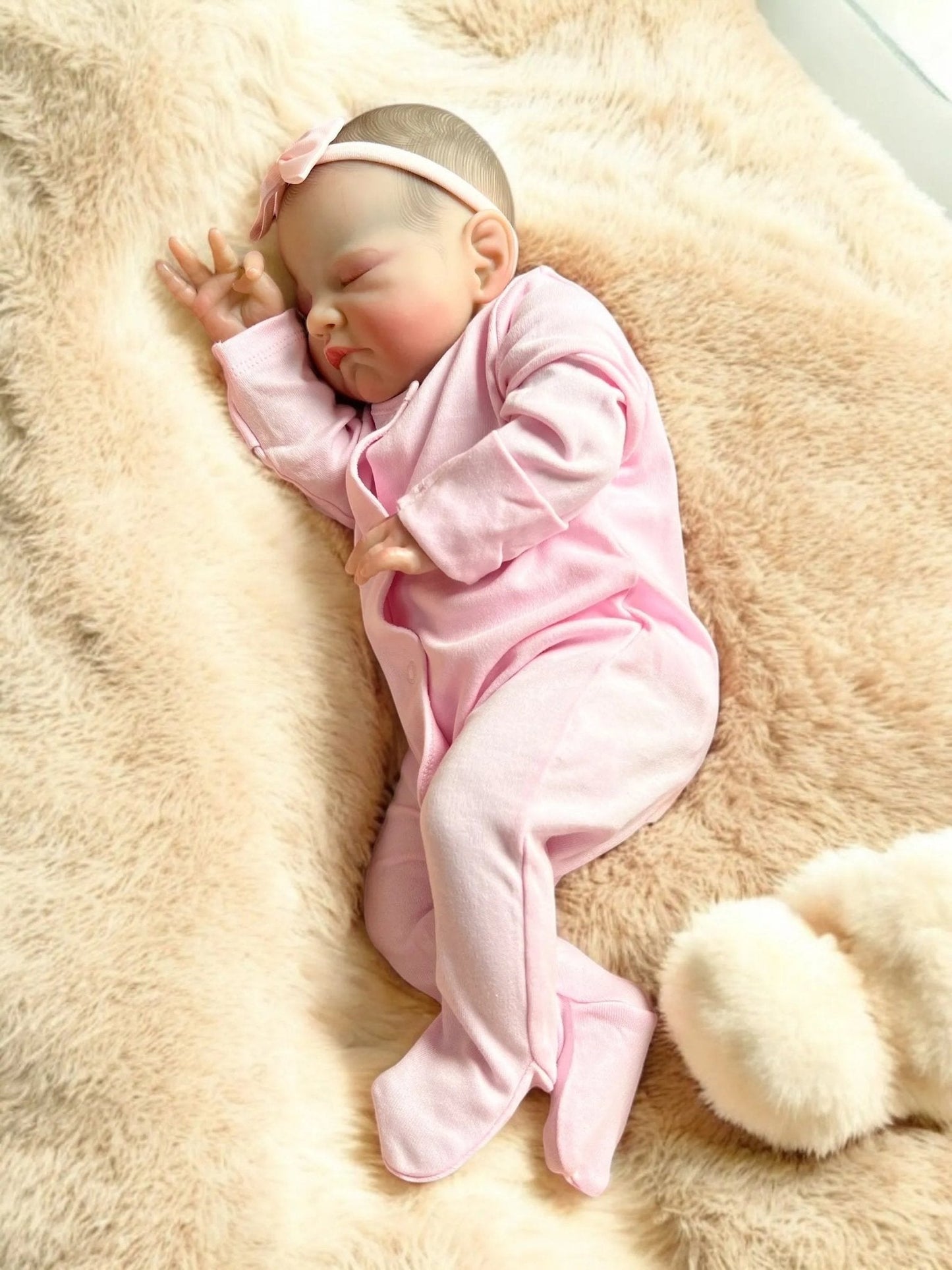 Asha – Closed Eyed Reborn Baby Doll | Realistic Newborn Girl – Crafted with Care in the UK