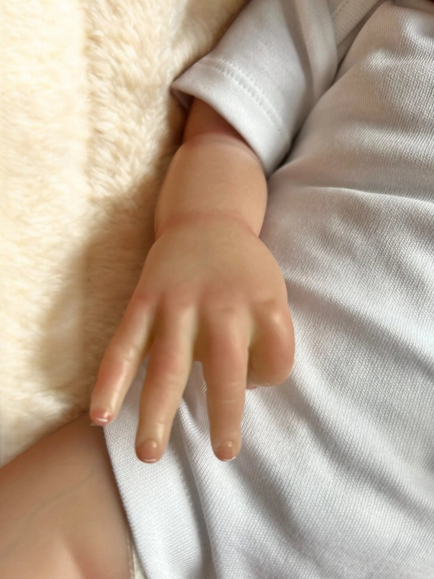 Asha – Closed Eyed Reborn Baby Doll | Realistic Newborn Girl – Crafted with Care in the UK