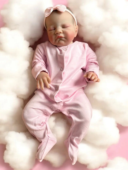 Asha – Closed Eyed Reborn Baby Doll | Realistic Newborn Girl – Crafted with Care in the UK