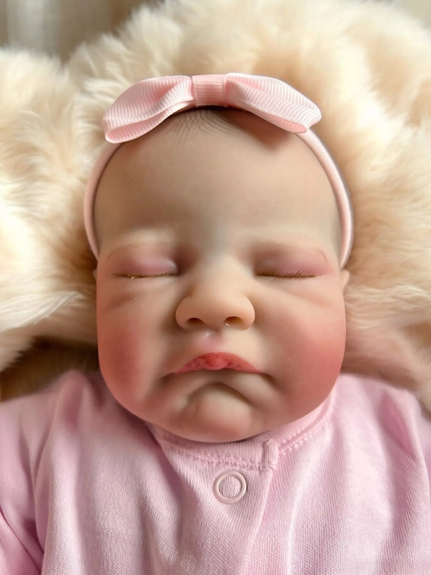 Asha – Closed Eyed Reborn Baby Doll | Realistic Newborn Girl – Crafted with Care in the UK