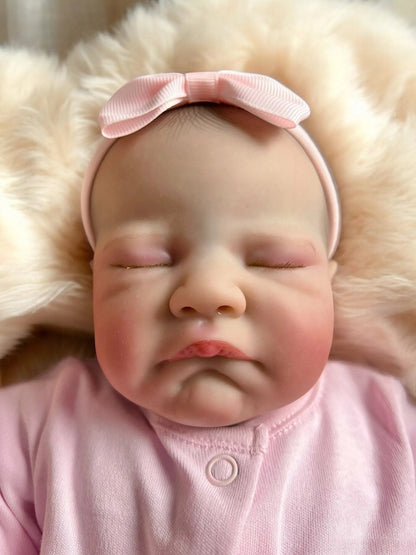 Asha – Closed Eyed Reborn Baby Doll | Realistic Newborn Girl – Crafted with Care in the UK