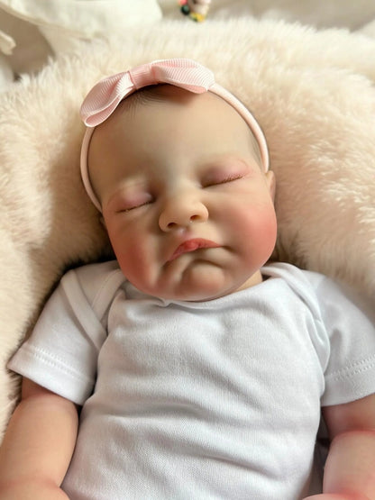 Asha – Closed Eyed Reborn Baby Doll | Realistic Newborn Girl – Crafted with Care in the UK